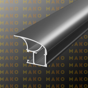 Профиль вертикальный асимметричный MS130 Графит (A19)